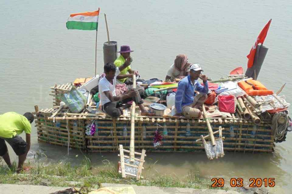 India first time empty Plastic Bottles Boat Expedition Mayapur to Kolkata - 2015