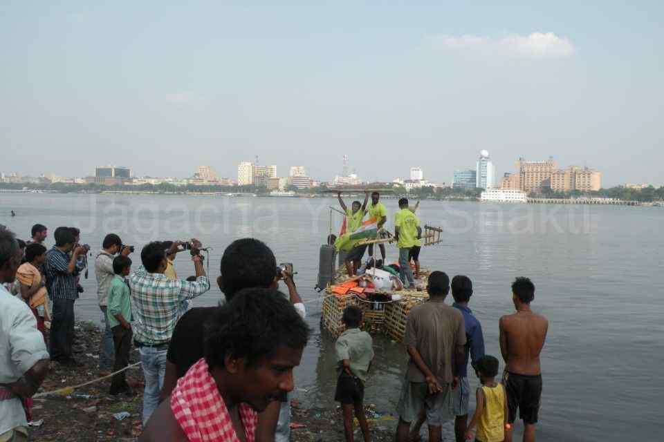 India first time empty Plastic Bottles Boat Expedition Mayapur to Kolkata - 2015